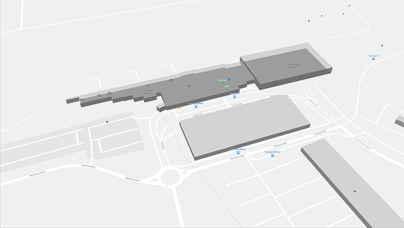 Trondheim-Værnes terminal map