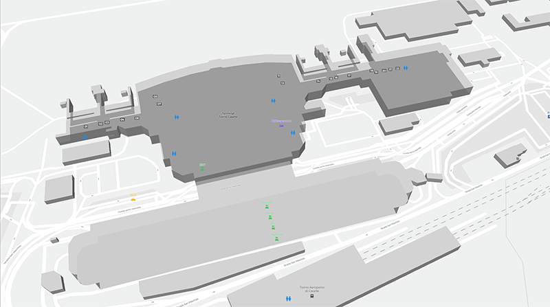 Turín-Caselle terminal map