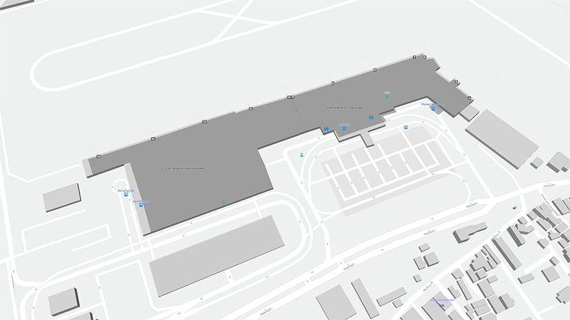 Internacional de Túnez-Cartago terminal map
