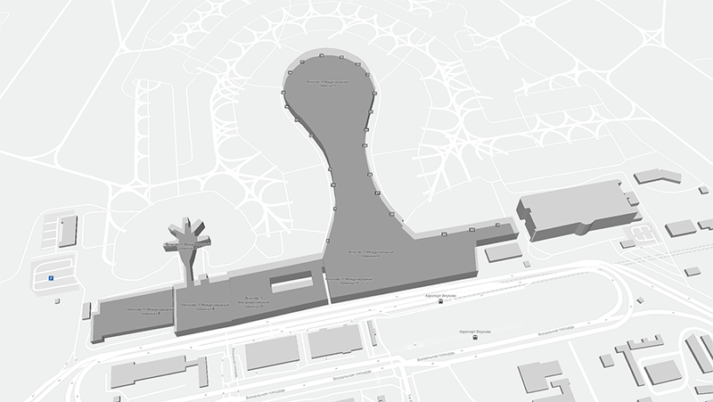 Moscú-Vnúkovo terminal map