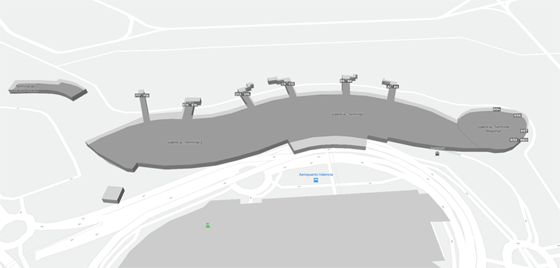 Valencia Arport terminal map