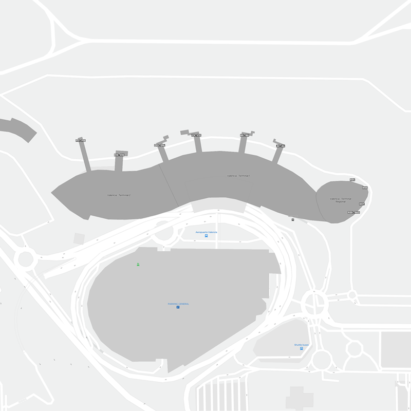 Valencia Arport terminal map