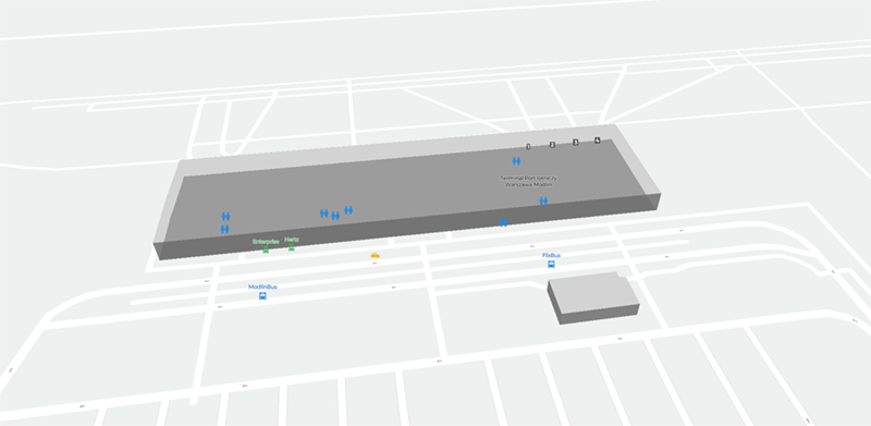 Warsaw Modlin Airport terminal map