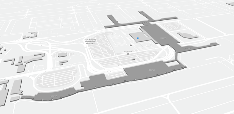 Xi'an Xianyang International Airport terminal map