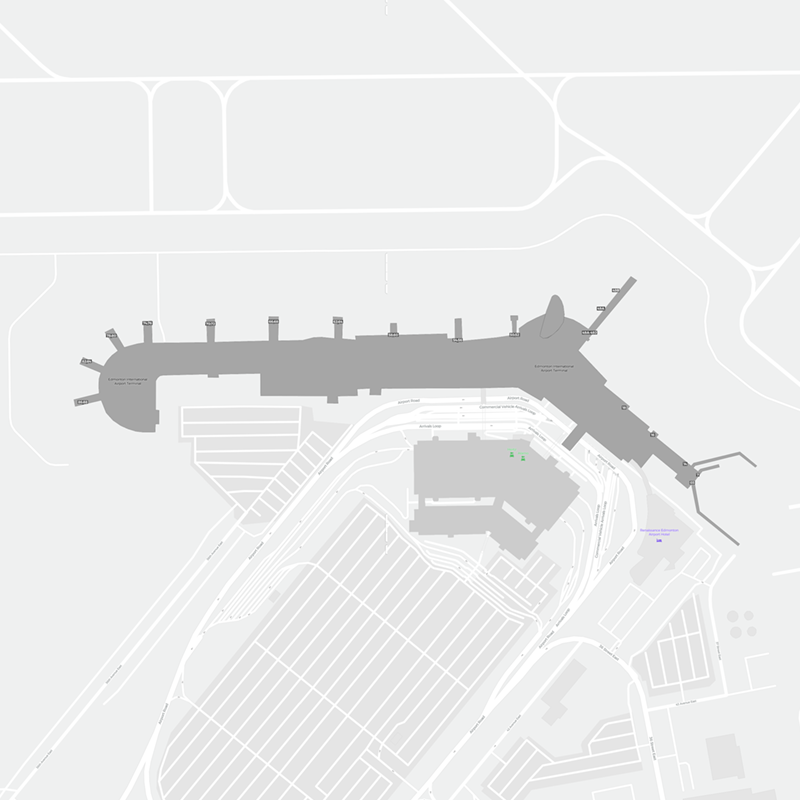 Edmonton Internationaal terminal map