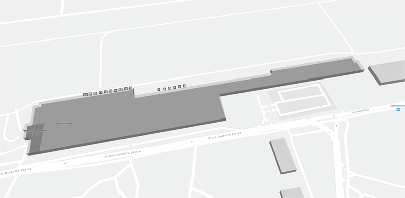 Zagreb-Pleso terminal map