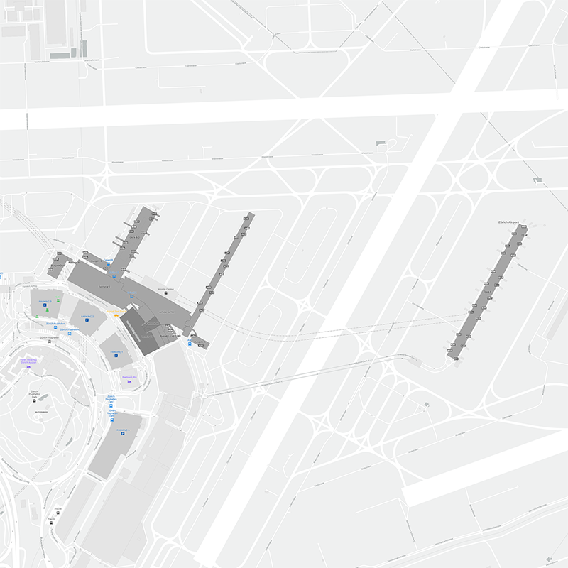 Zürich terminal map